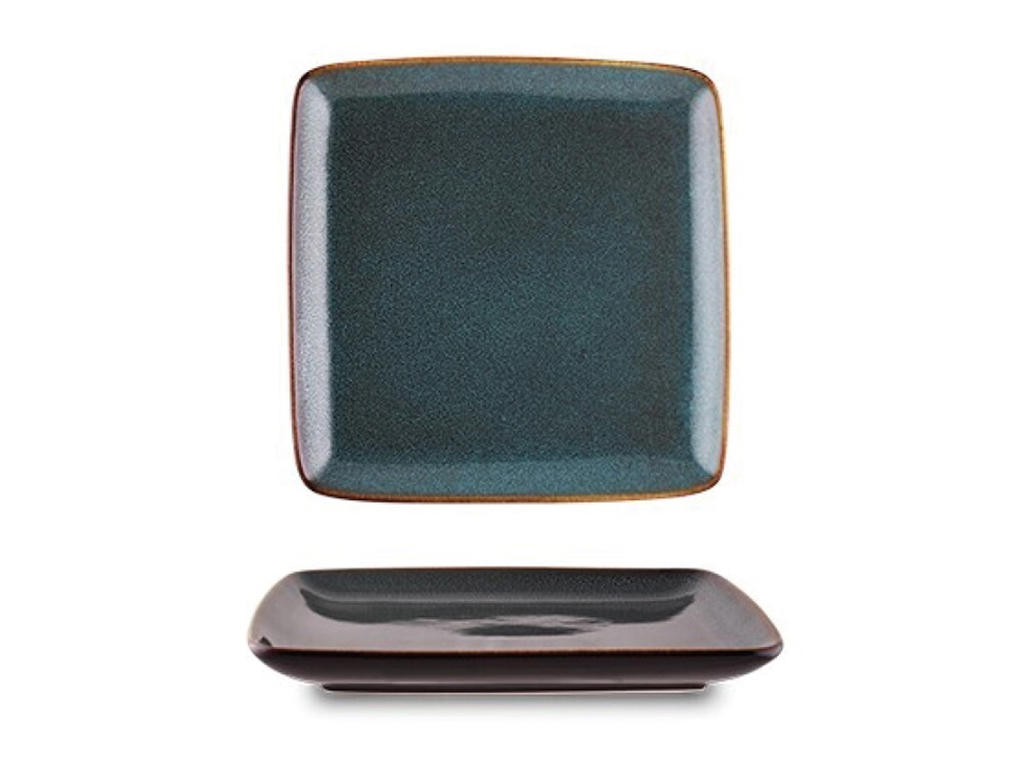 Plate Flat 20x20 cm Petroleum Monsul