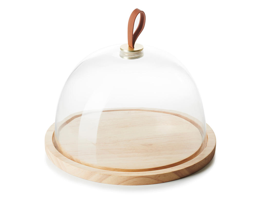Bell Large Ø30.5 cm Glass & Oak Inspired By