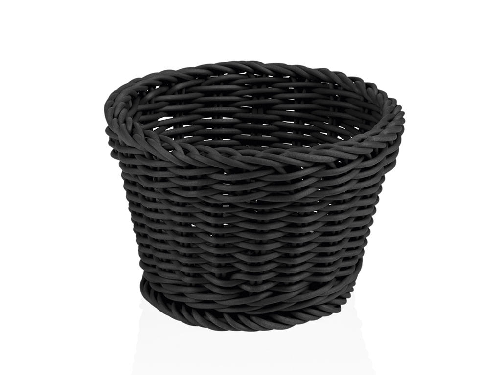 Bread basket Black Ø13 cm H10 cm Weaver Pro