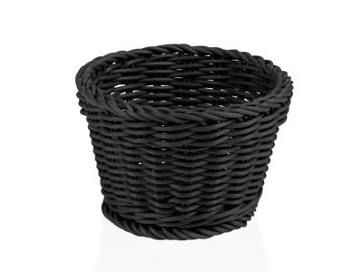 Bread basket Black Ø13 cm H10 cm Weaver Pro