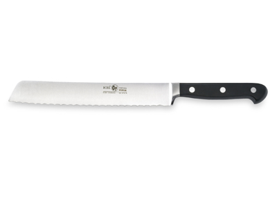 Bread Knife - Forged Steel - Black - 200mm - Serrated Edge