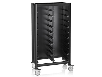 Trolley with sides 2x10 trays 45.5x35.5