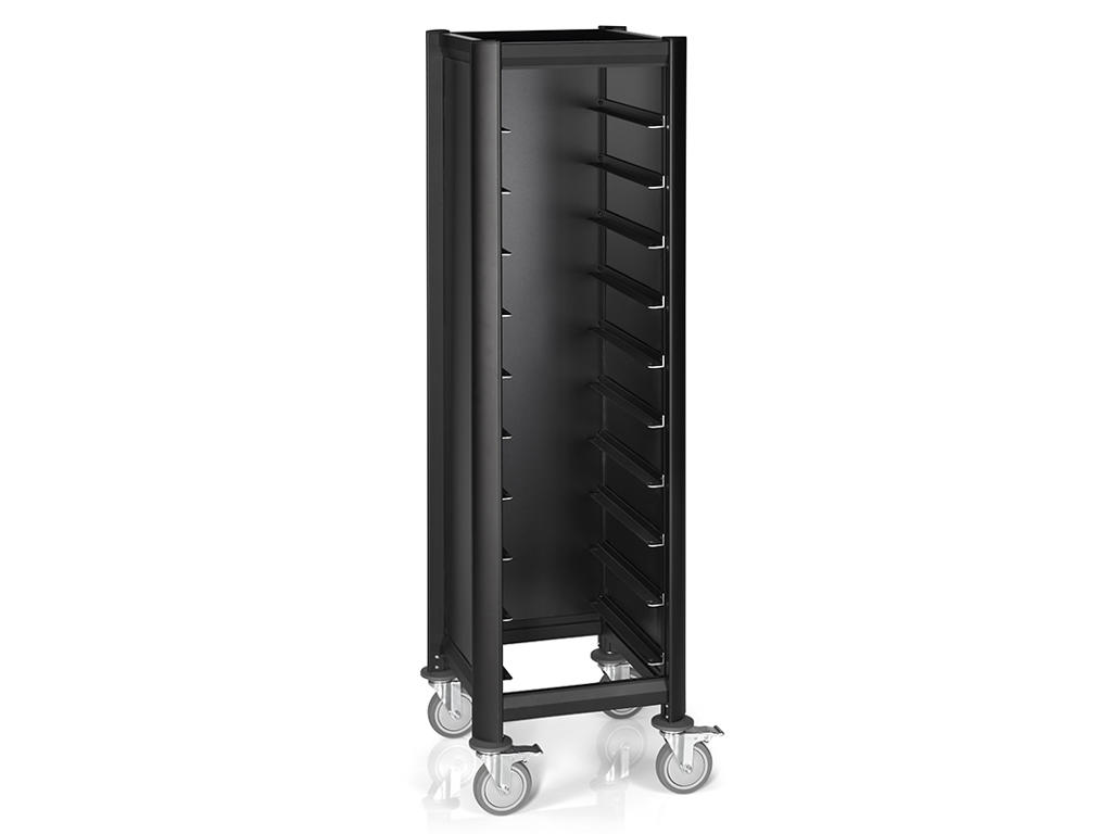 Trolley with sides for 10 trays 45.5x35.5