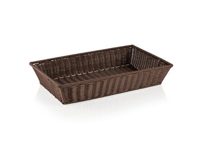 Basket Brown 1/1GN Black 53x32.5x10 cm Weave