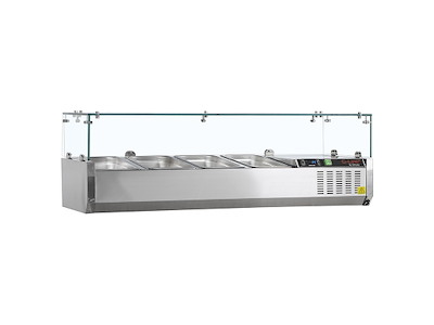 Køleopsats GN1/4 x5 RF m/ glas top
