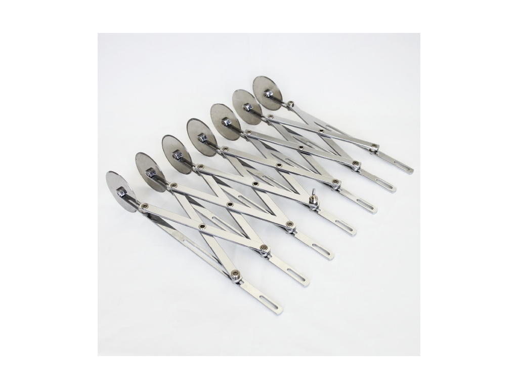 Dough cutter, straight, with 7 wheels