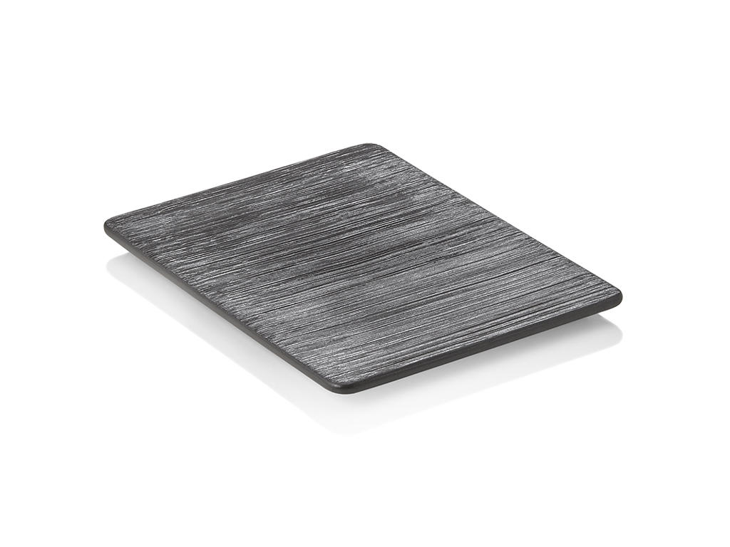 Serving Platter - Porcelain - Black - 200x150x10mm - Stackable
