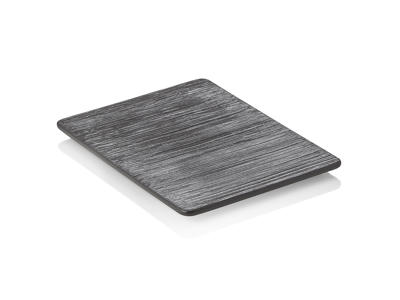 Serving Platter - Porcelain - Black - 200x150x10mm - Stackable