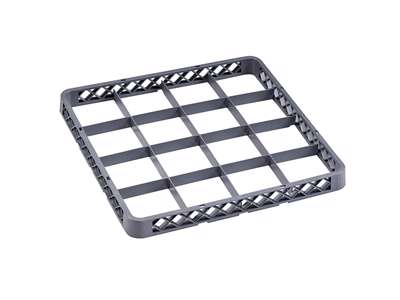 Dishwasher tray risers for glasses 16 compartments gray
