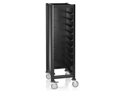 Trolley with sides for 10 trays 53x37 cm