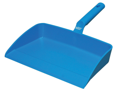 Dustpan plastic, blue, 29 cm wide