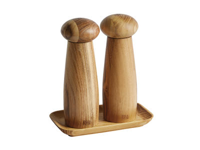 Raw Grinder Set with Tray Teak