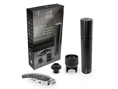 Gift set with wine pump and corkscrew