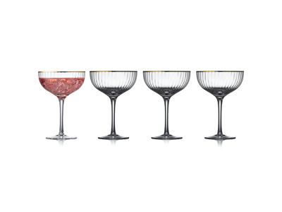 Glass Cocktail Palermo Gold 31.5 cl 4 pcs