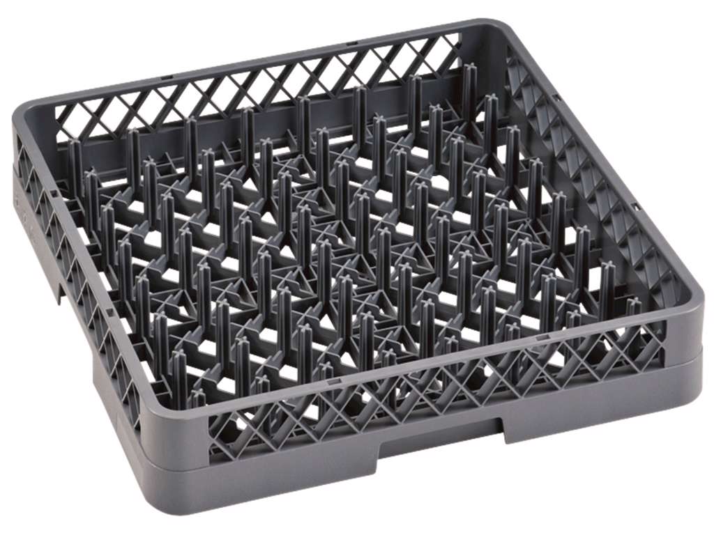 Dishwashing tray for plates 64 notches Gray