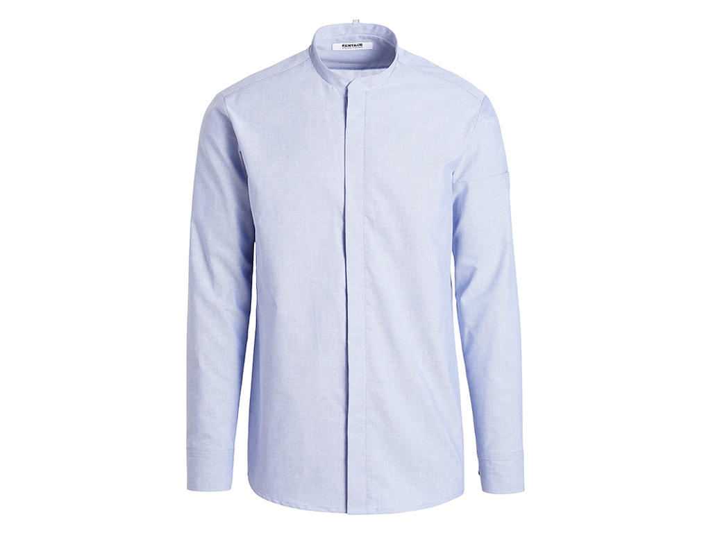Shirt Light blue Men's modern Oxford