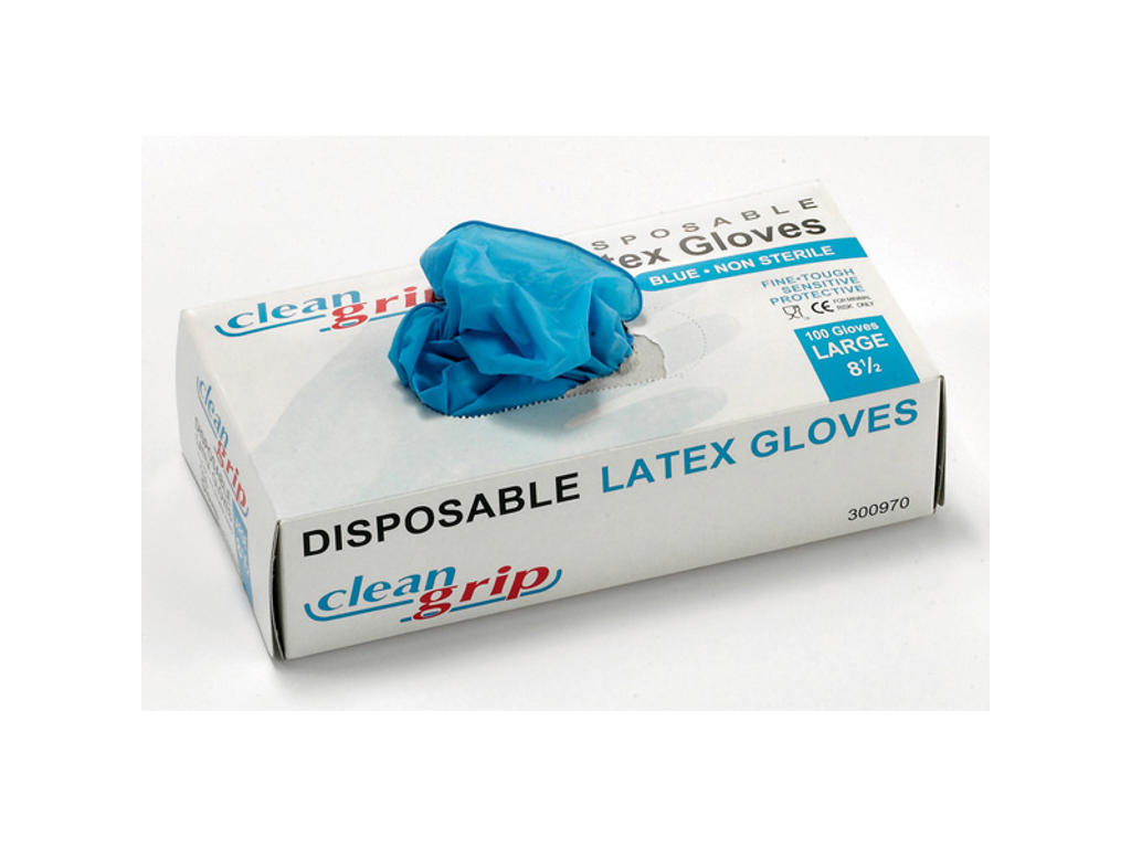 Disposable glove latex white S 100 pcs
