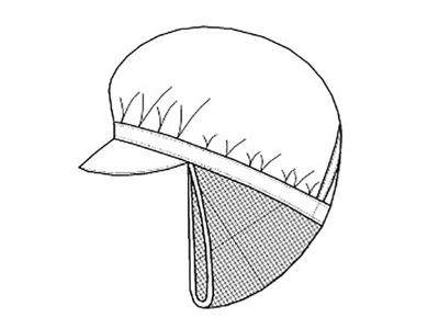 Cap with net long hair One Size