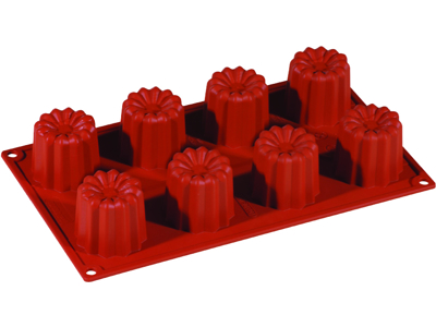 Baking mold Silicone 1/3 GN, 8 bordelaise