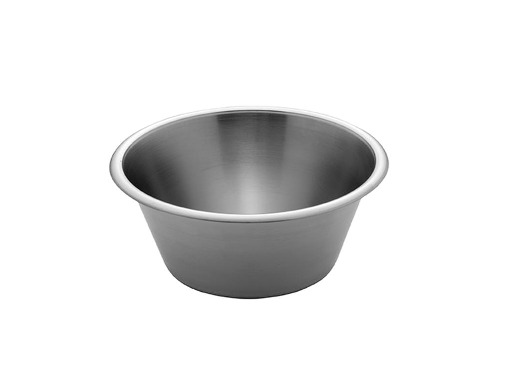 Conical stainless steel bowls