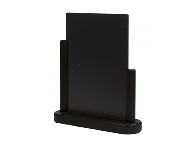 Board 15x21 cm A5 w/black wood foot table