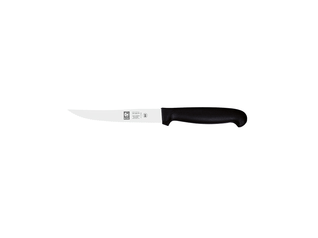 Herb Knife - Stainless Steel - Black - 130mm - Wavy Blade