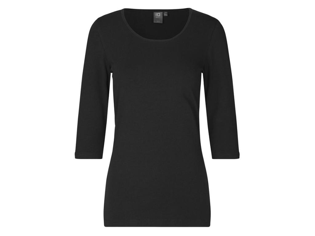 T-shirt woman v-neck 3/4 sleeve black M