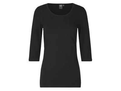 T-shirt woman v-neck 3/4 sleeve black M
