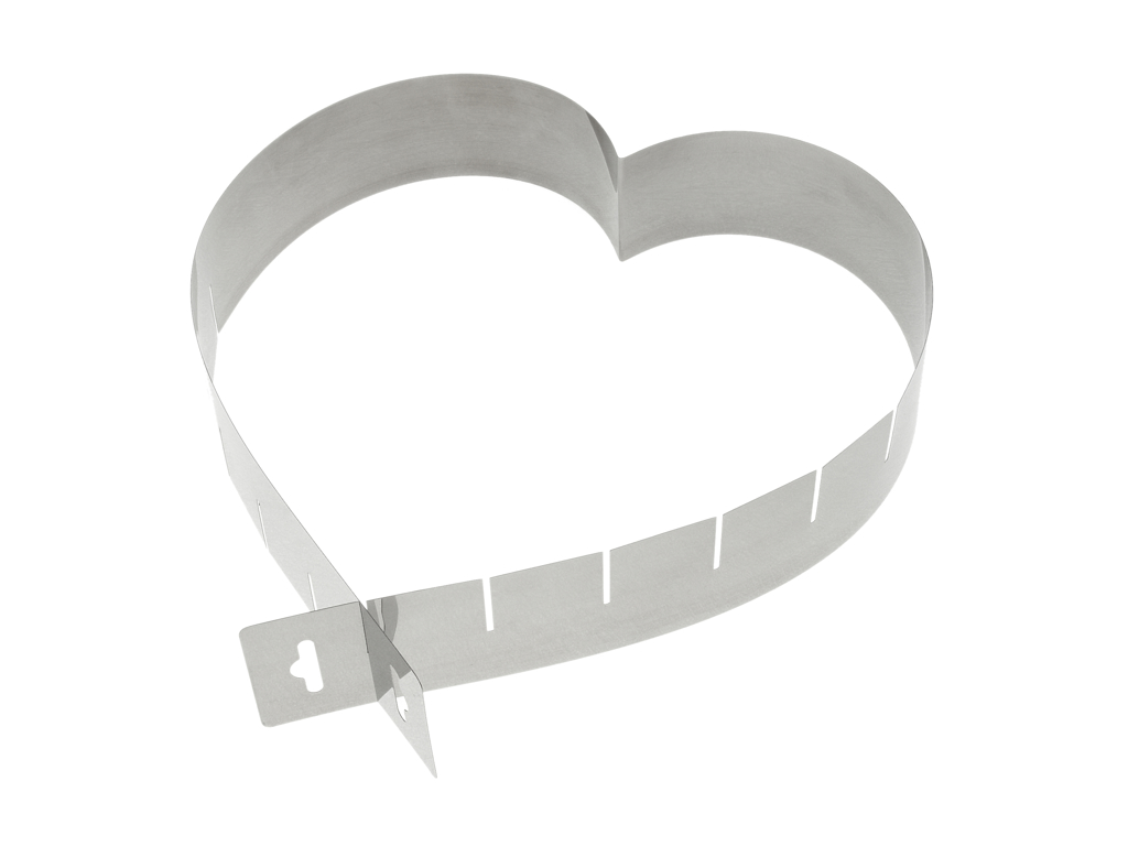 Cake ring heart adjustable height 5 cm