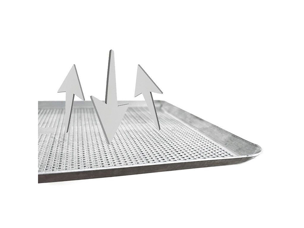 Baking tray Perf. 600x400 mm. Bend H:10 mm