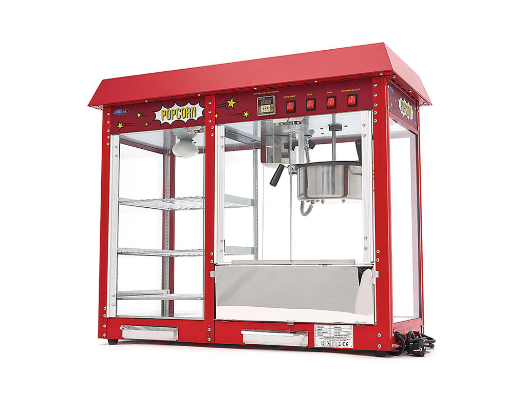 Popcorn machine with warming drawer 90x42x76cm