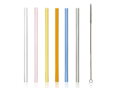 Glass Straws - Multi - 200x9mm