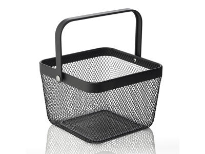 Basket Black Net w/handle 24.5x24.5x17.5 cm