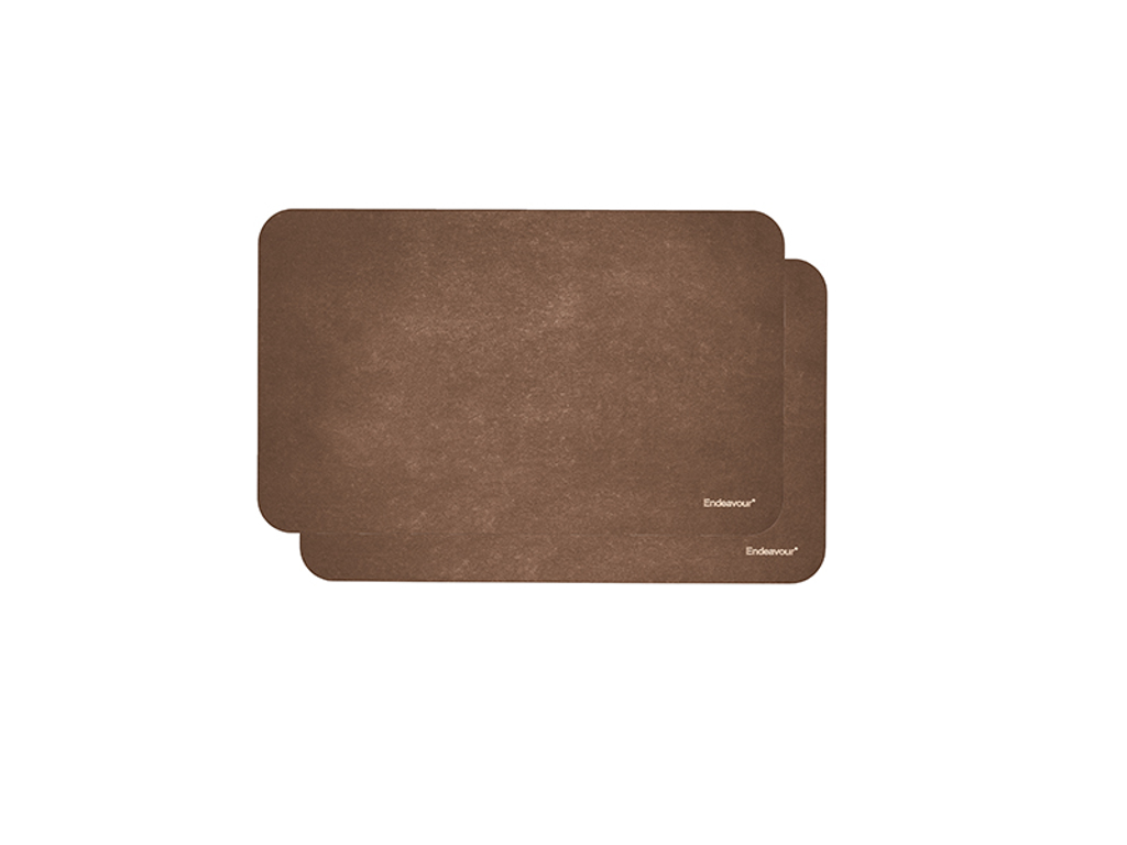 Cutting board, 2-pack, 35.5x23.5x0.6 cm, Endeavour, Fiber, Brown