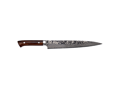 Slicing knife, 24 cm, Takefu, VG-10, 61 layers, Ironwood handle