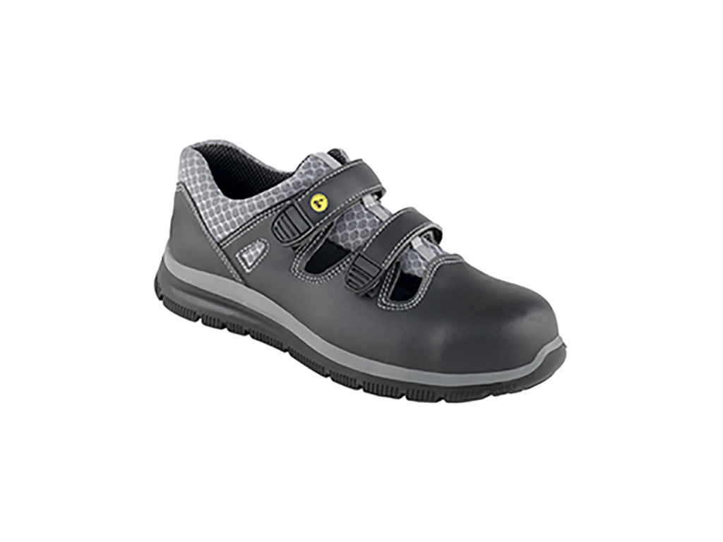 Safety shoes with velcro, black