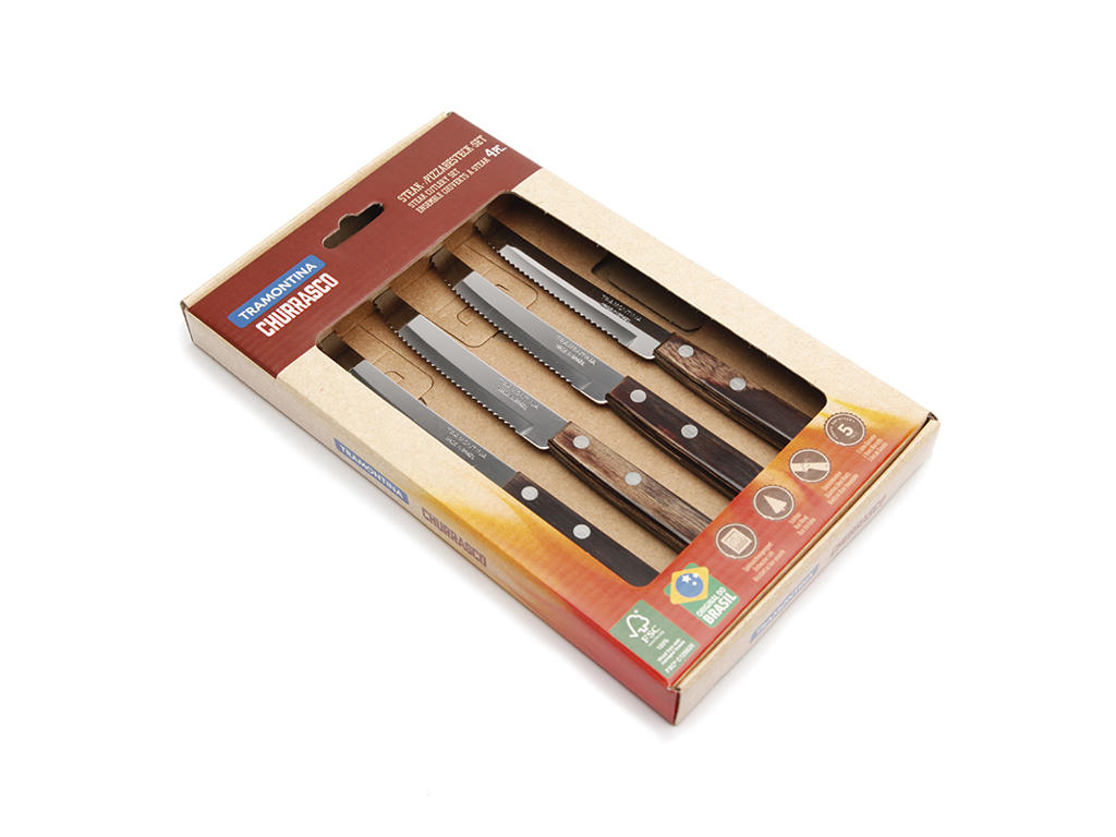 Steak knife 4 pcs. Chestnut Polywood