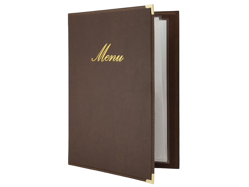 Menu Card Brown Classic incl. 4xA4 Pocket