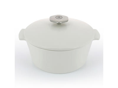 Cocotte RVLT 22 cm satin/White
