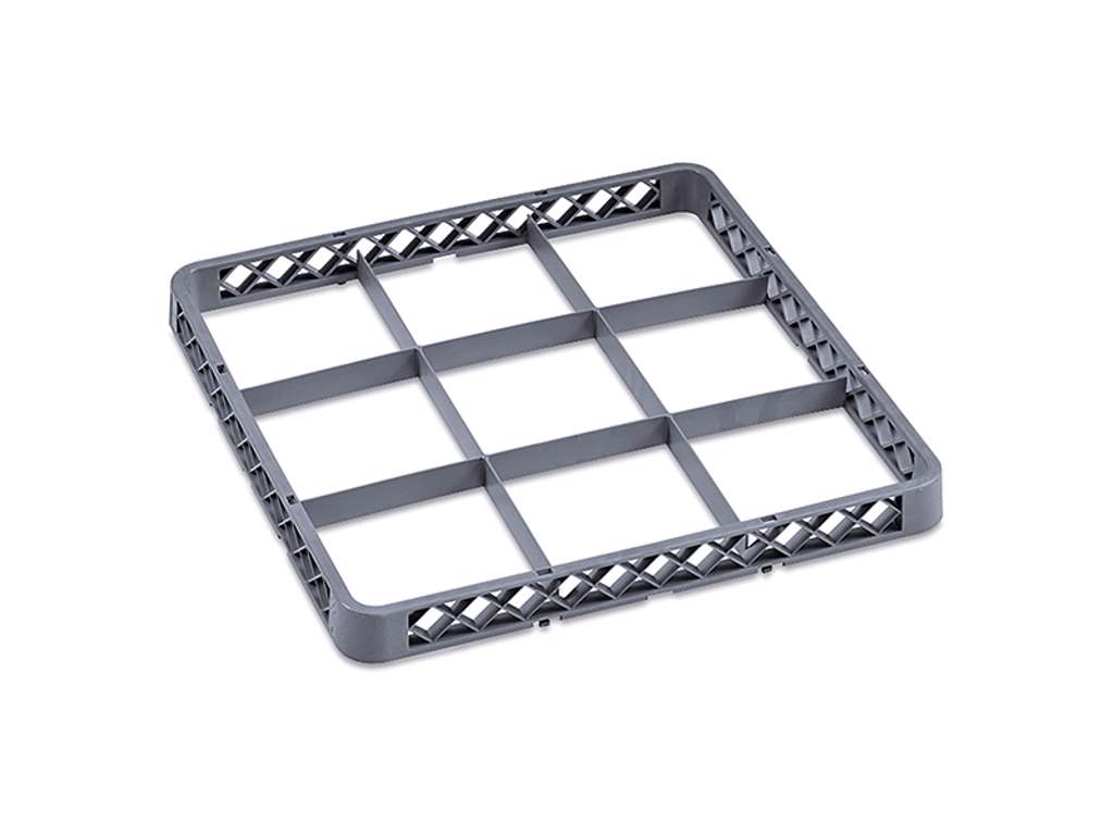 Dishwasher tray risers for 9 glasses gray