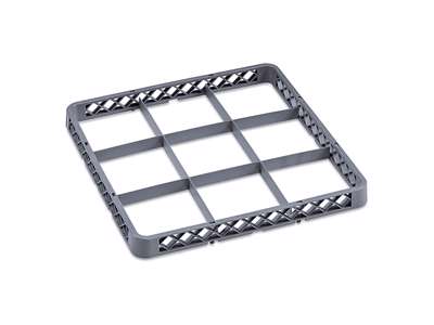Dishwasher tray risers for 9 glasses gray