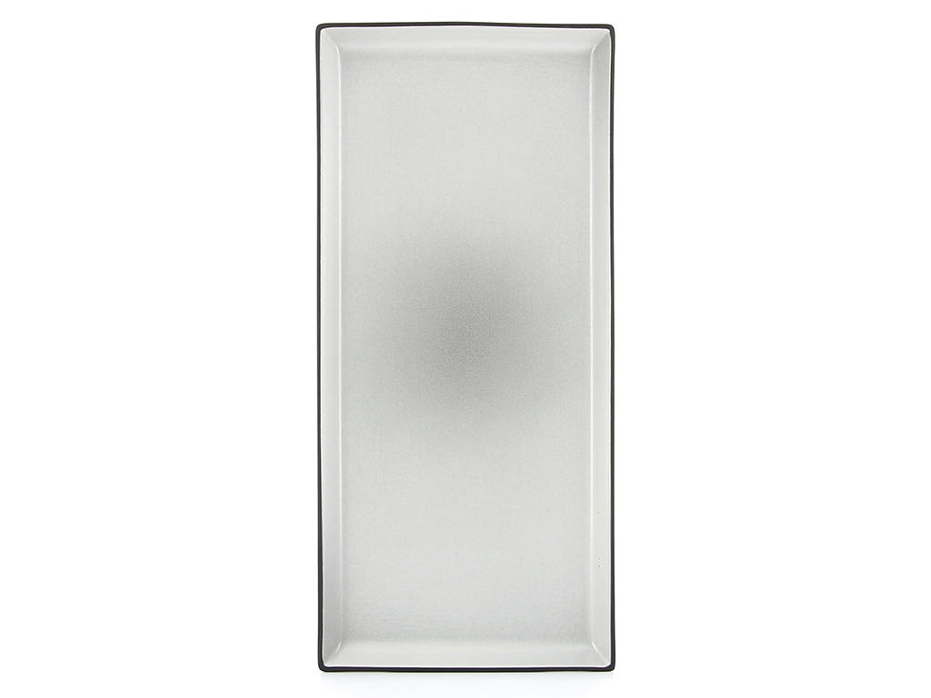 Plate Rectangle 32.5x15 cm Black Equinoxe