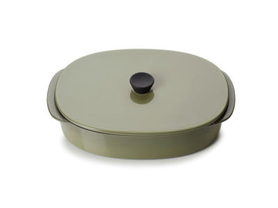Dish with lid 26x18.5 cm Beige Caractere Culinaire