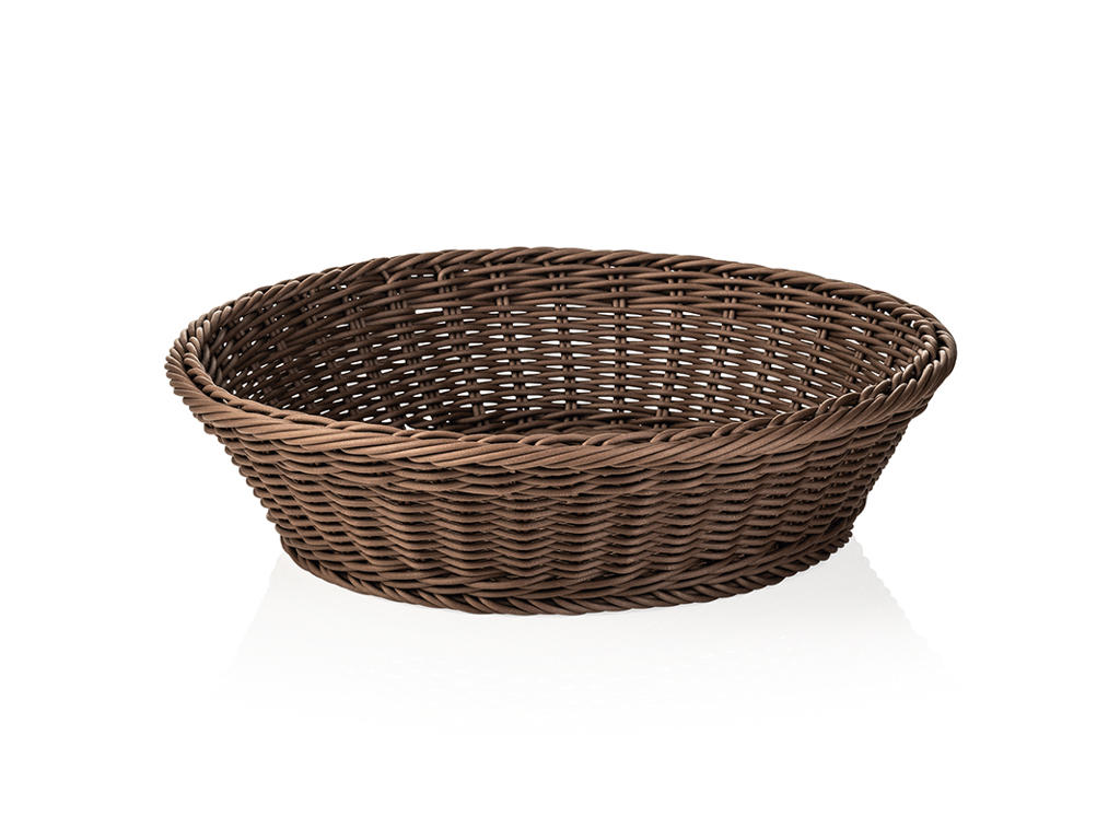 Bread Basket Brown Ø 37cm H9 cm Weaver Pro