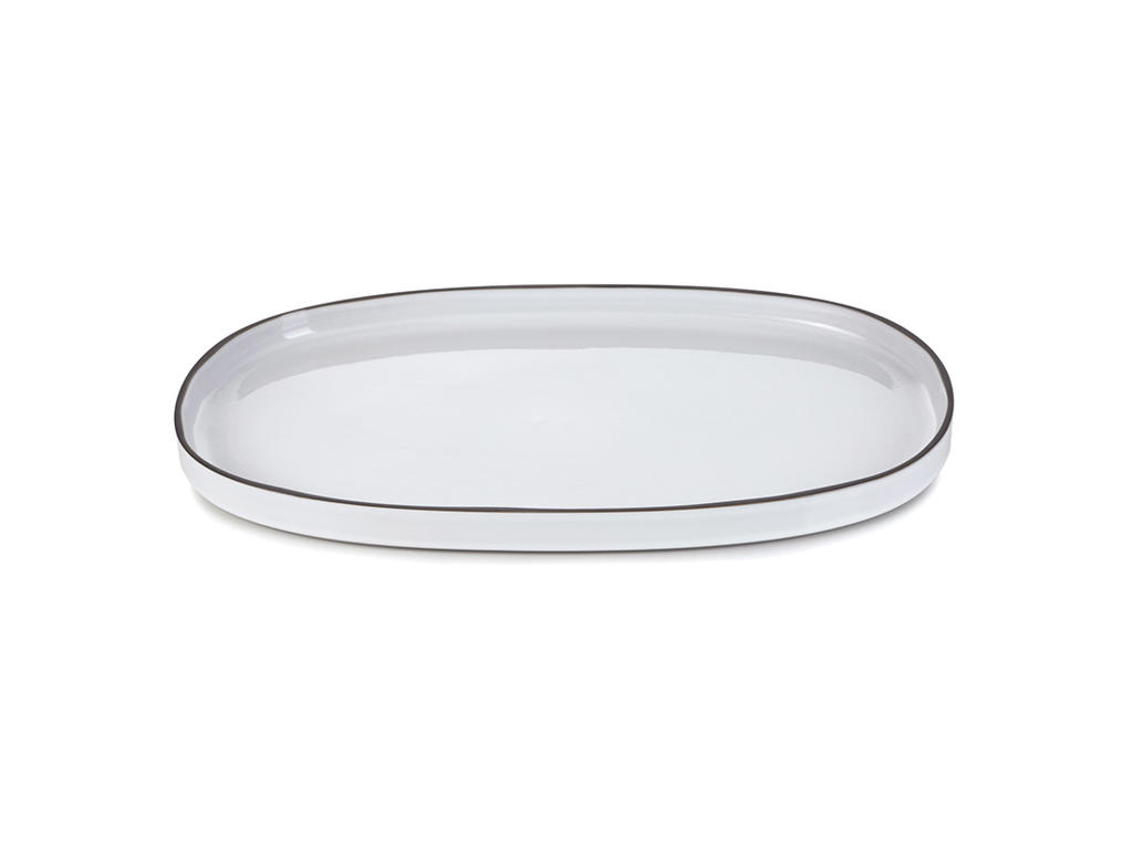 Oval Dish 46.5x29 cm White Caractere