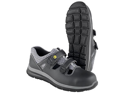 Work shoes with velcro, black