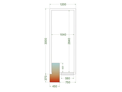 Kølerum 1200x3000x2200mm
