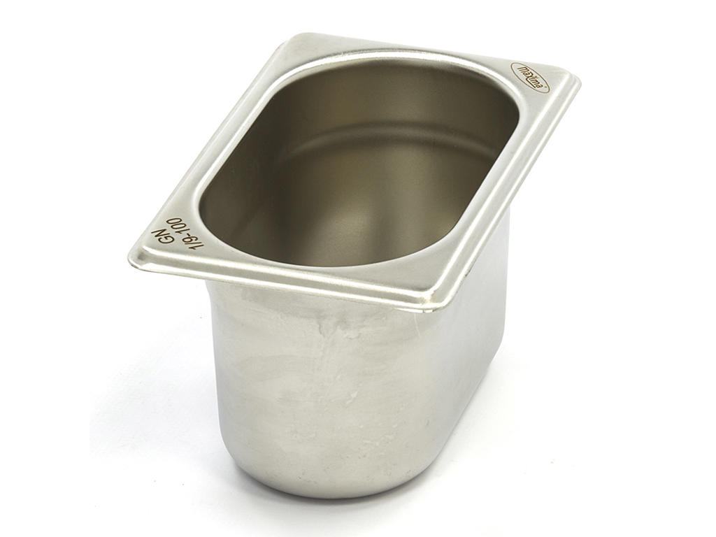 Maxima Canteen Container 1/9GN in Stainless Steel | 100mm | 176x108mm