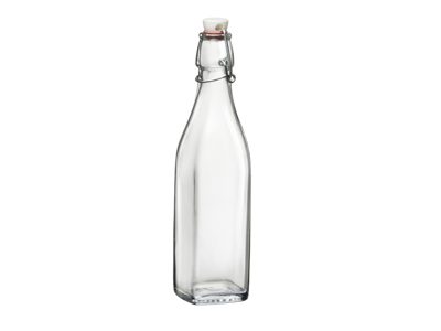 Water bottle 1 liter with patent lid angled