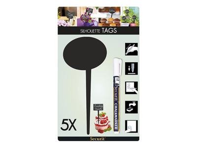 Price tag bubble, 5 pcs package + 1 white tu